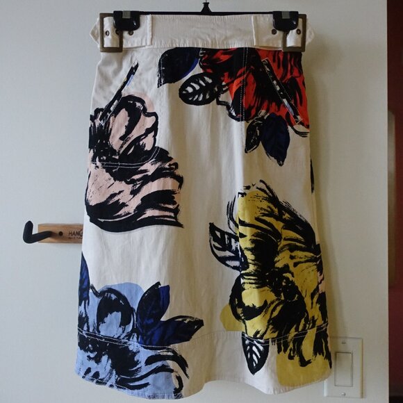 Anthropologie Maeve floral skirt cotton 2 XS - Picture 5 of 16